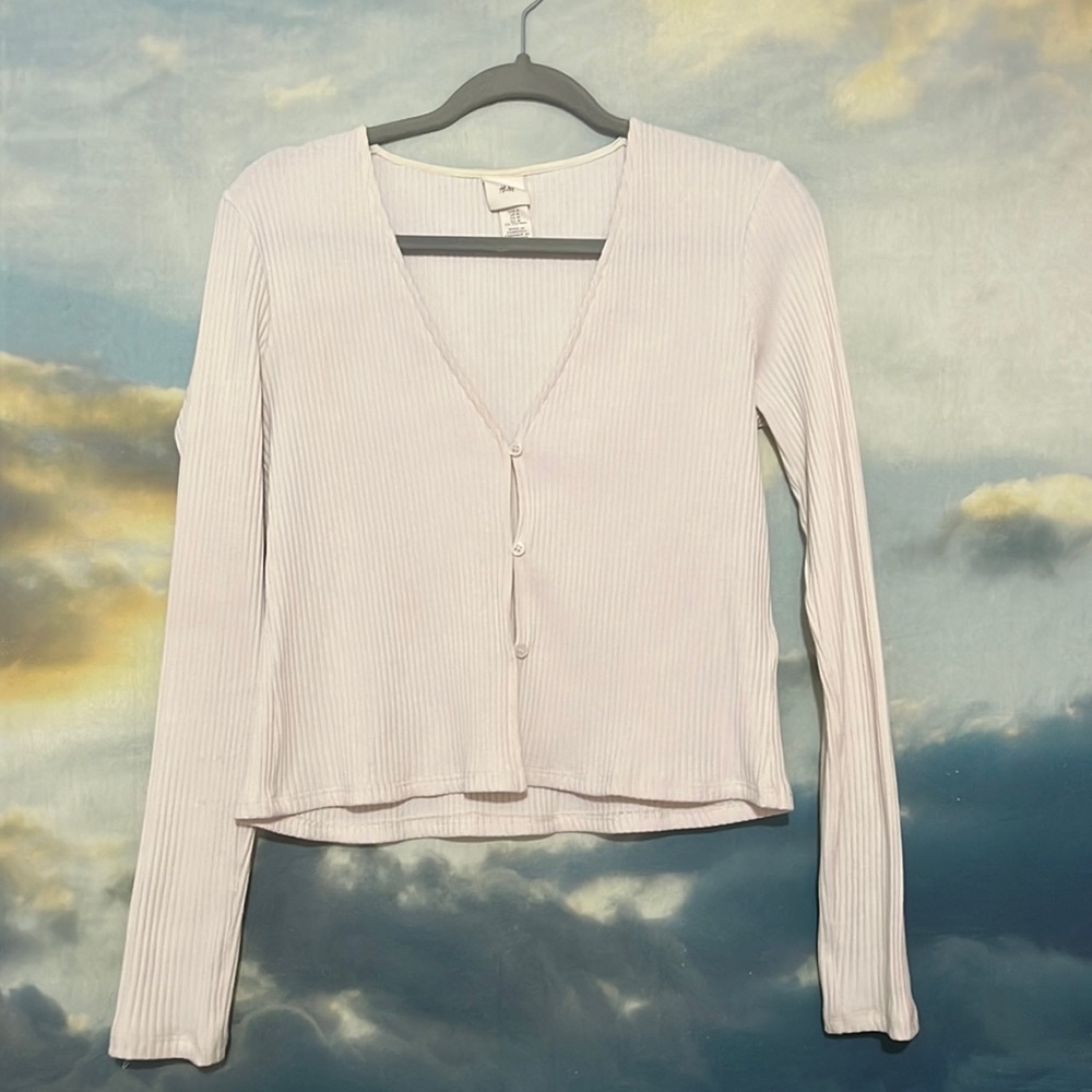 Off white H&M cream top